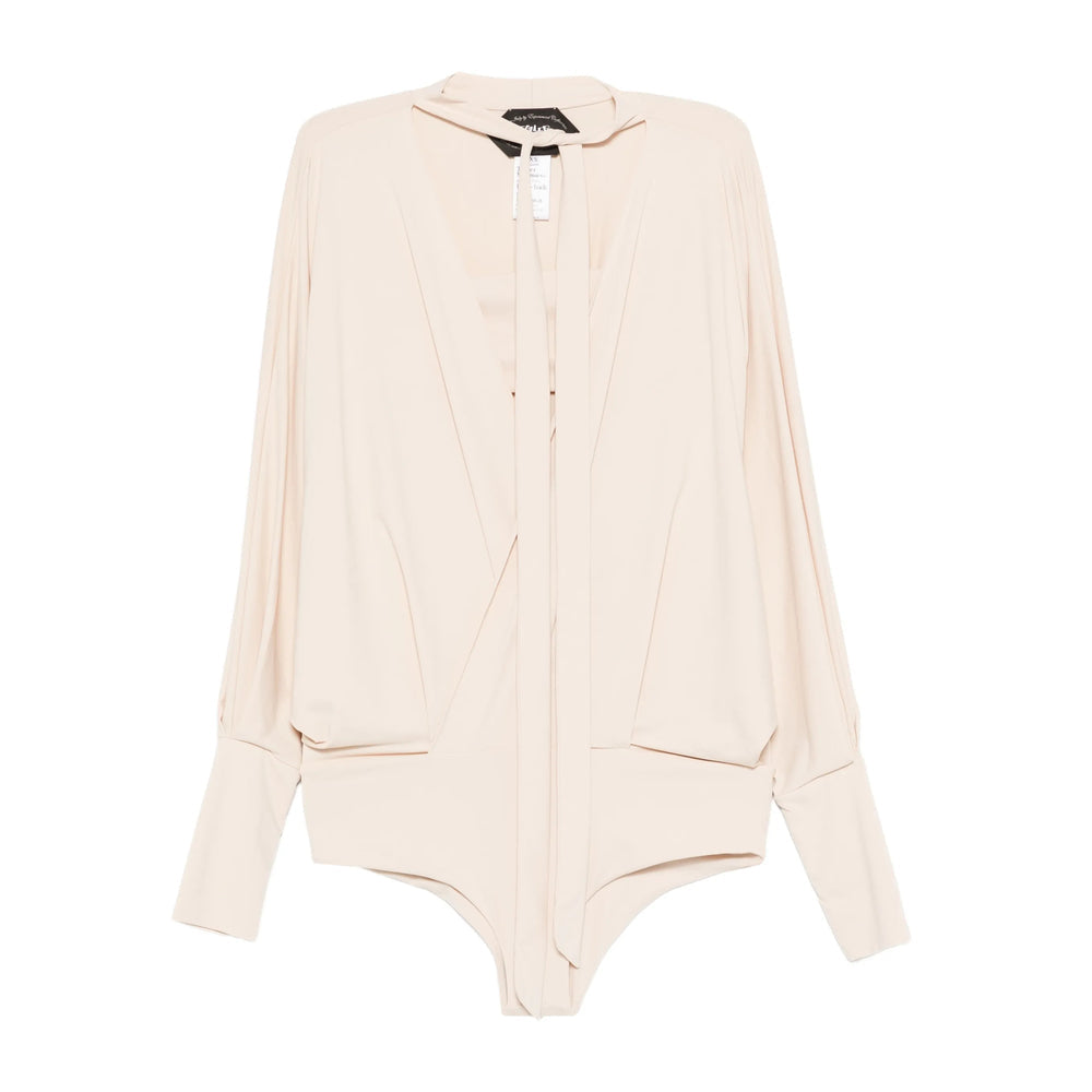 Beige Plunge Swimsuit