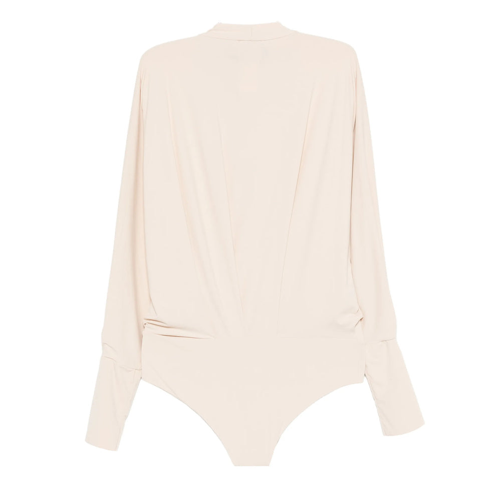 Beige Plunge Swimsuit