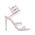Calf Leather Stiletto With Lilac Beading