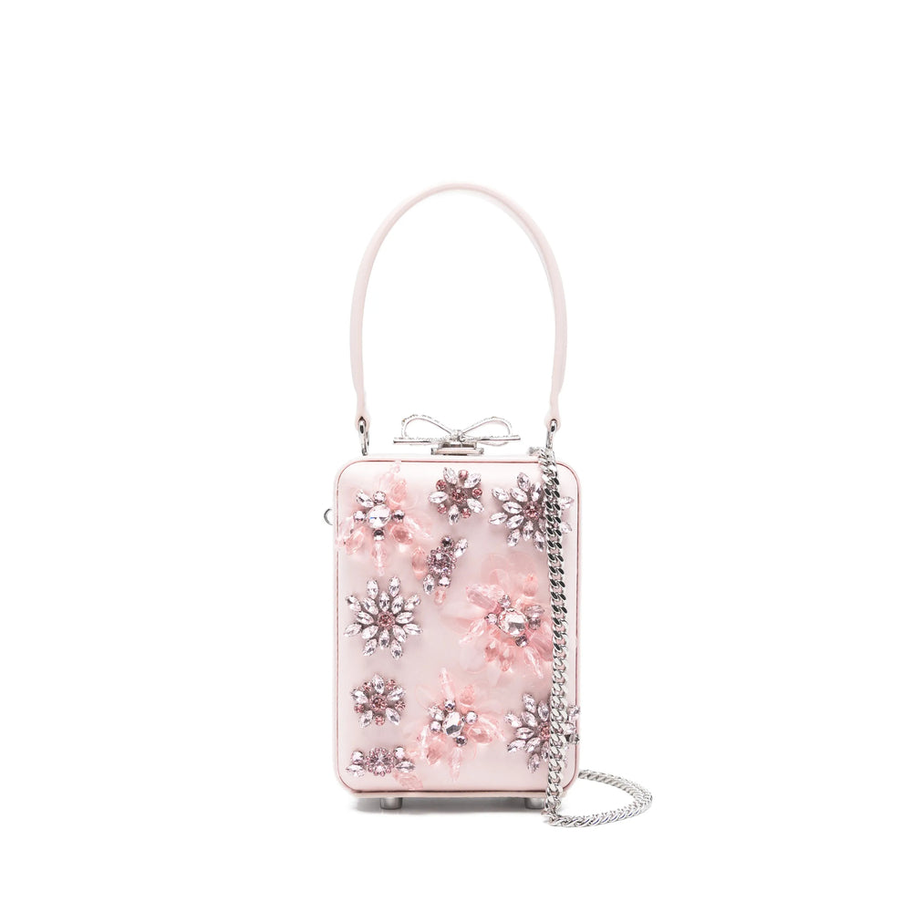 Embroidered Chain Satchel