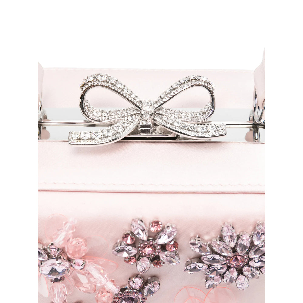 Embroidered Chain Satchel