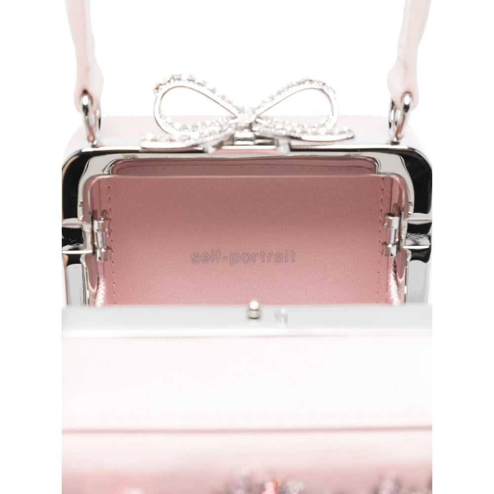 Embroidered Chain Satchel