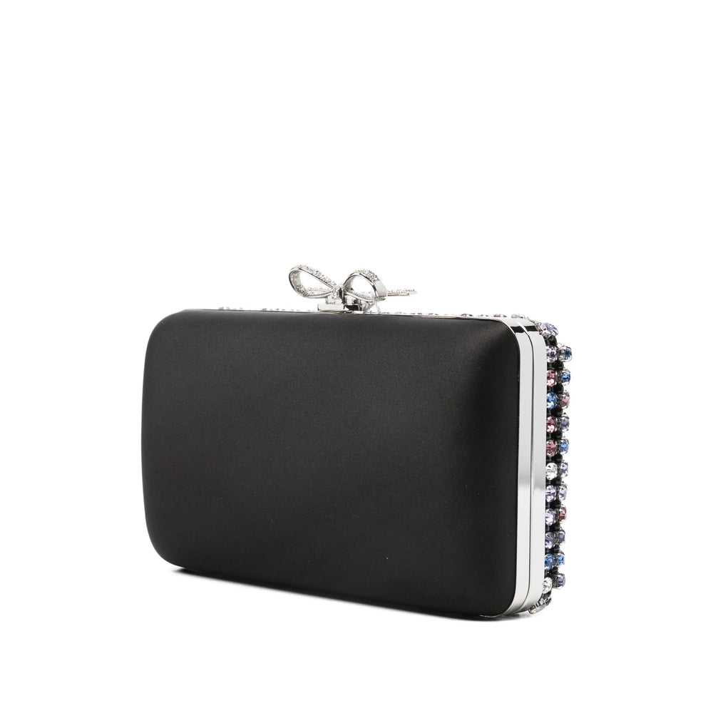 Chain Strap Crystal Bow Satchel