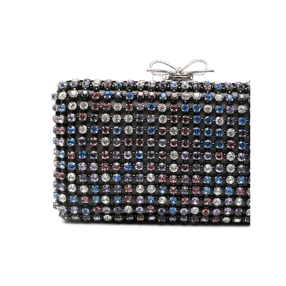 Chain Strap Crystal Bow Satchel