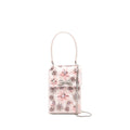 Floral Crystal Top Handle Tote