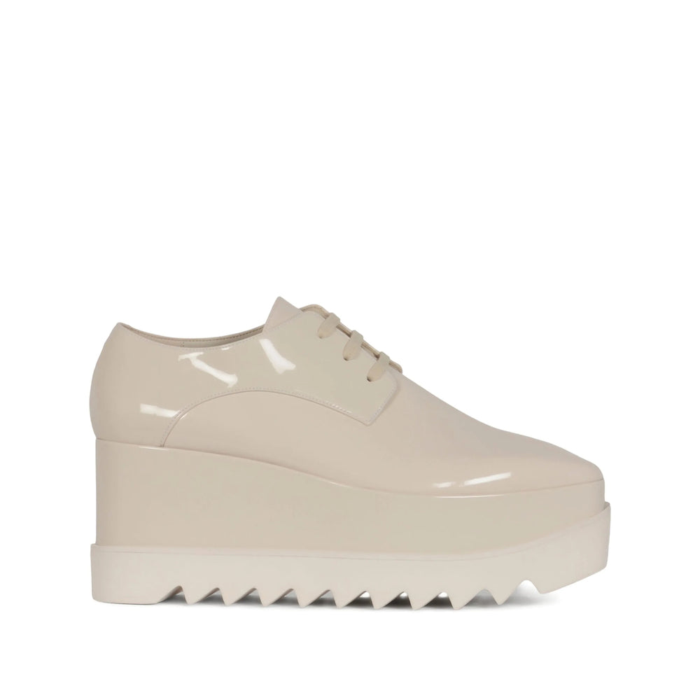White Patent Lace-up Boot