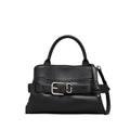 Sleek Black Leather Tote Bag