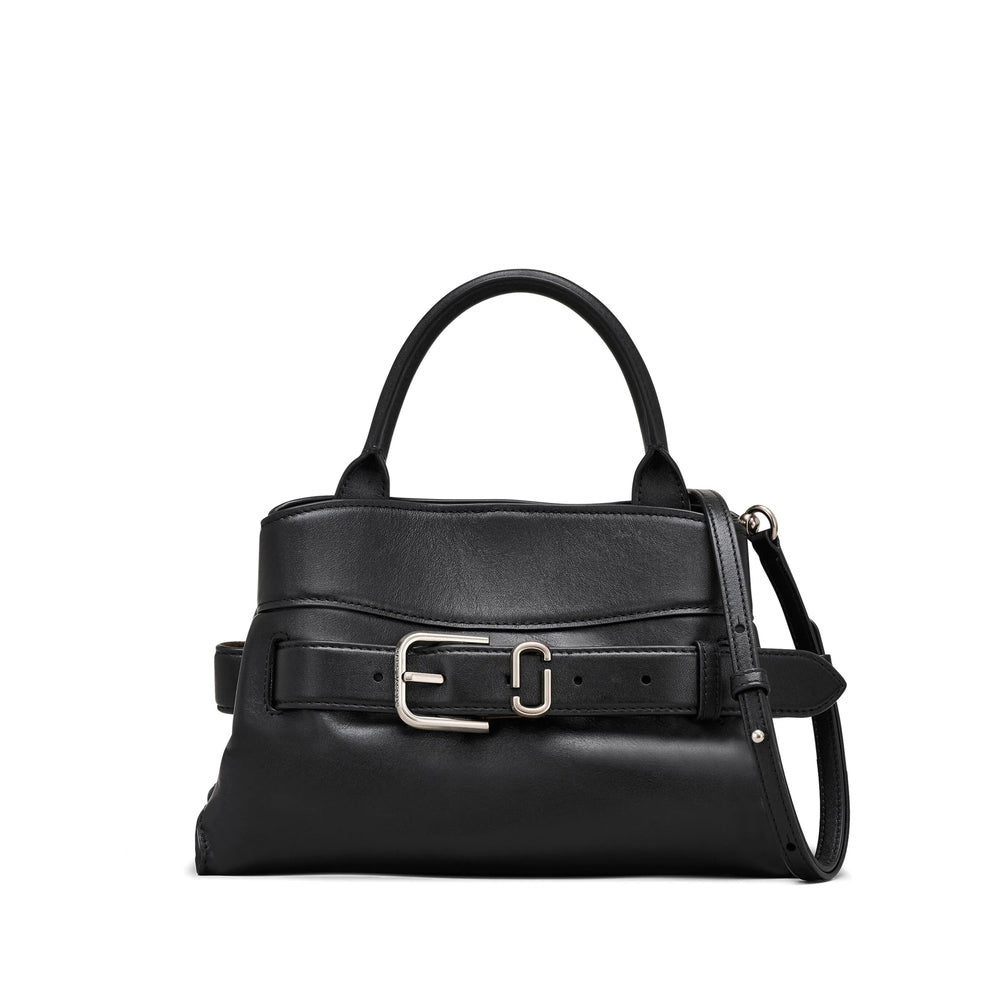 Sleek Black Leather Tote Bag