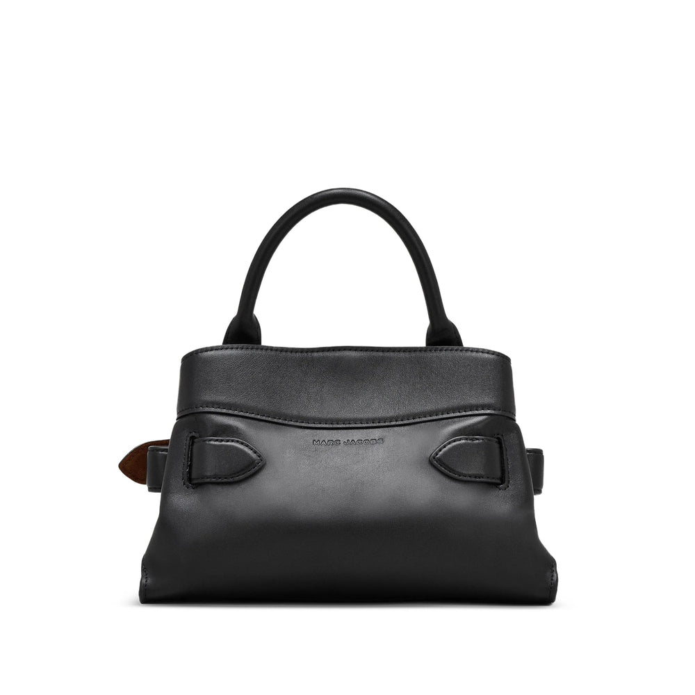 Sleek Black Leather Tote Bag