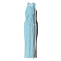 Flowy Silk Striped Halter