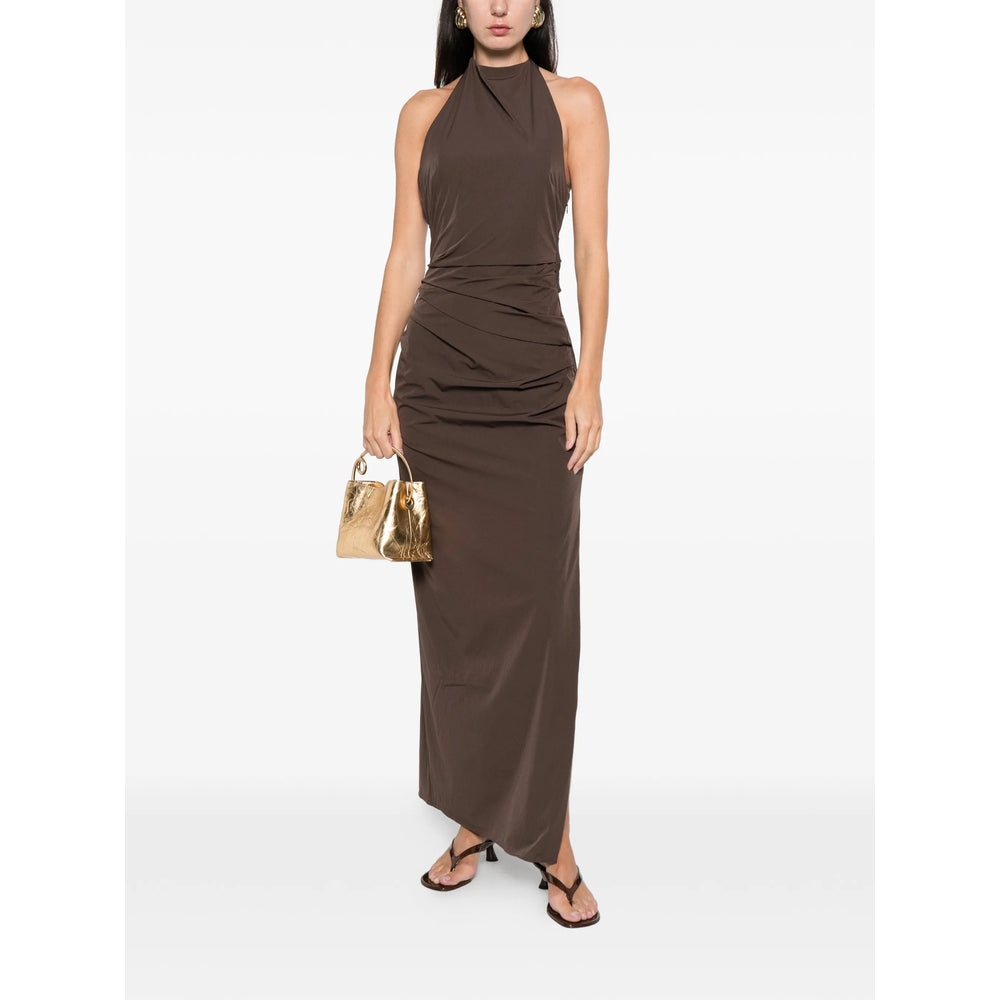 Sleeveless Ruched Halterdress
