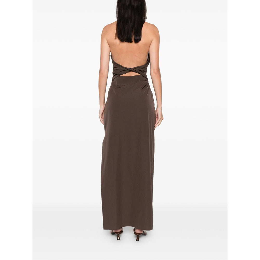 Sleeveless Ruched Halterdress