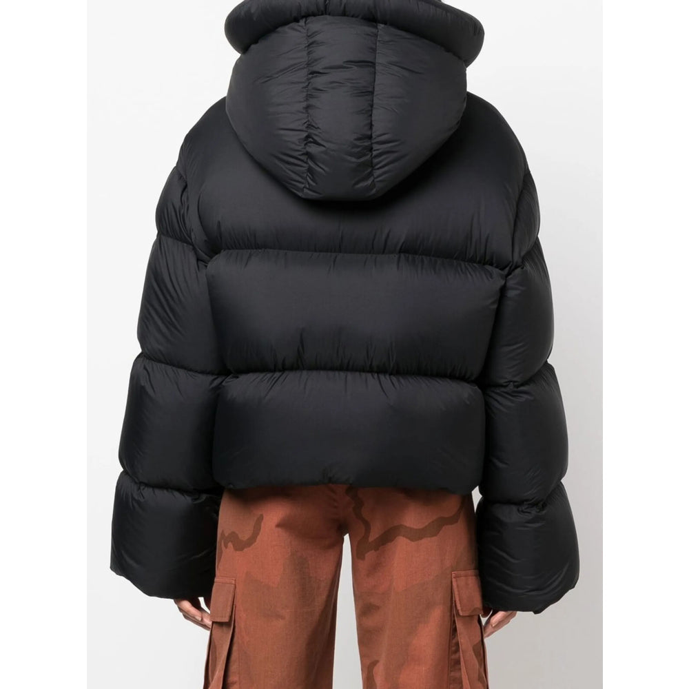 Soft Black Padded Cropped Hood Jacket