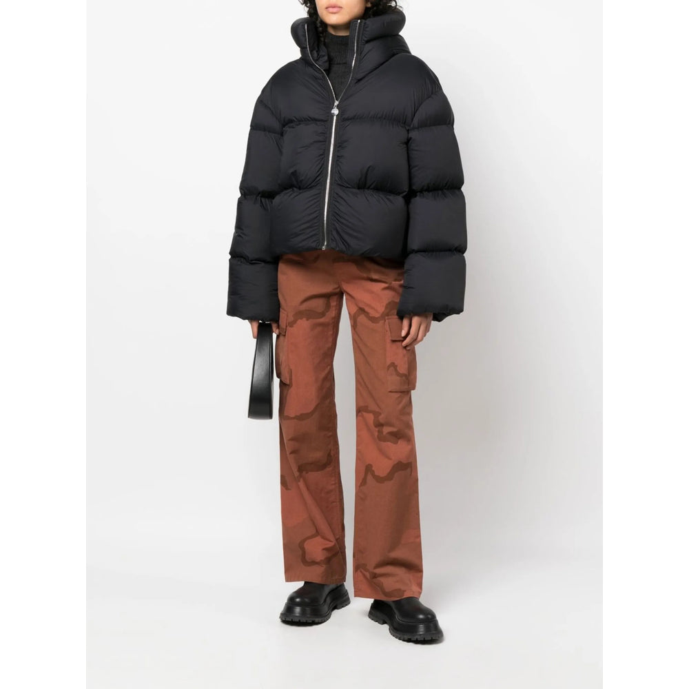 Soft Black Padded Cropped Hood Jacket