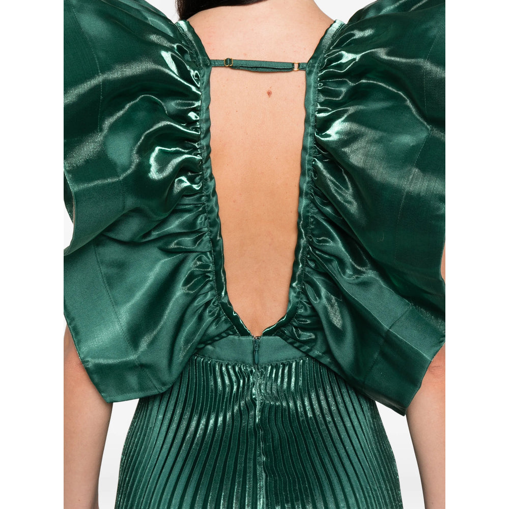 Pine Green Ruffle Dress