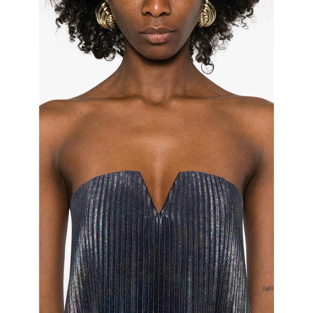 Metallic V Neck Tee