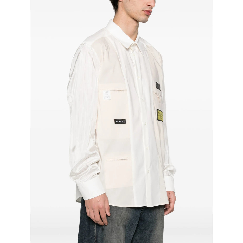 Ivory Appliqu Long Sleeve Shirt