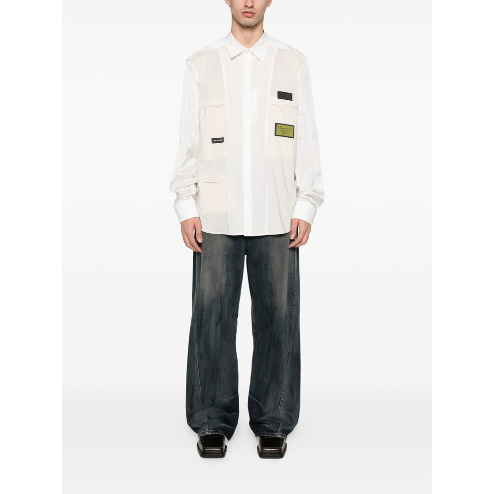 Ivory Appliqu Long Sleeve Shirt