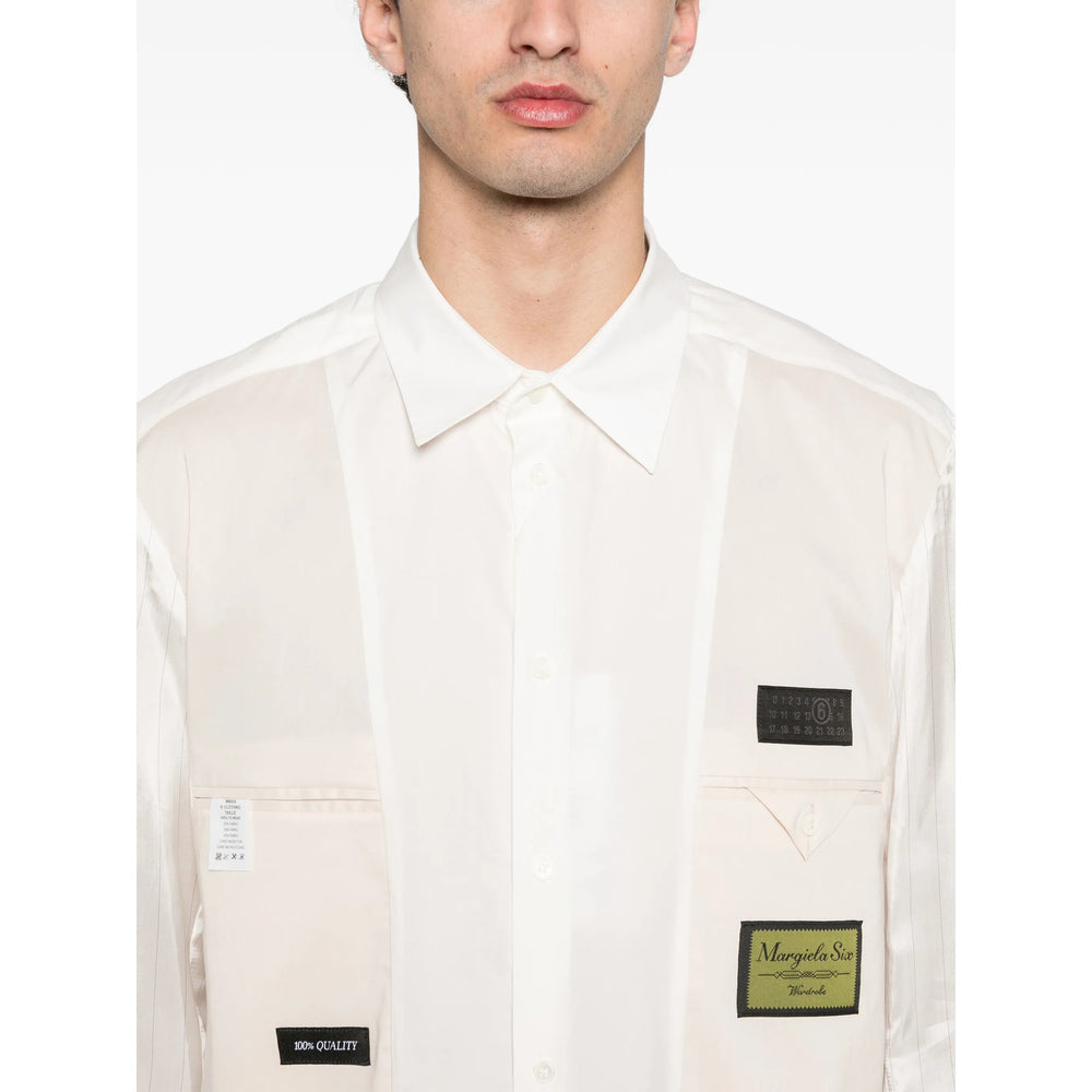 Ivory Appliqu Long Sleeve Shirt
