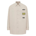 Beige Wool Blend Button Shirt
