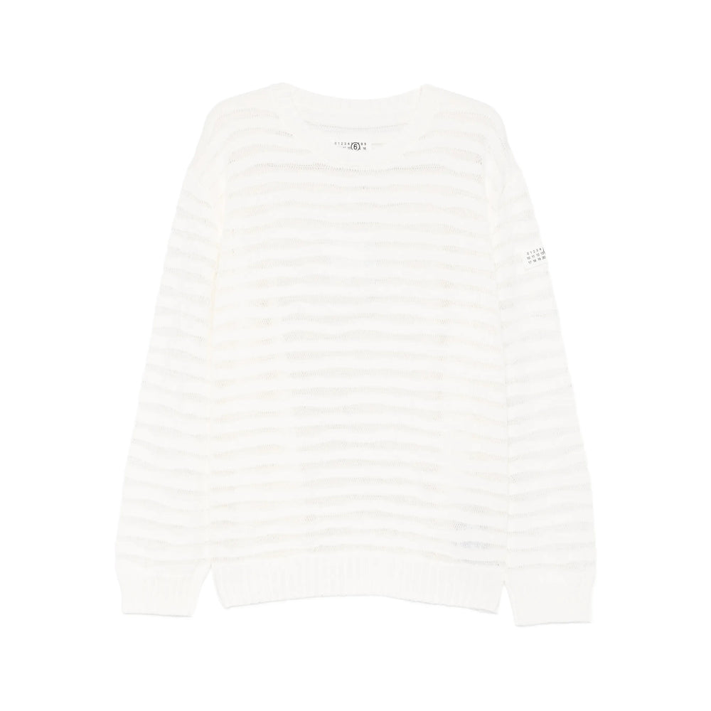 Timeless White Knit Crew