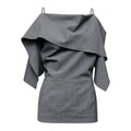 Grey Ruffle Spaghetti Top
