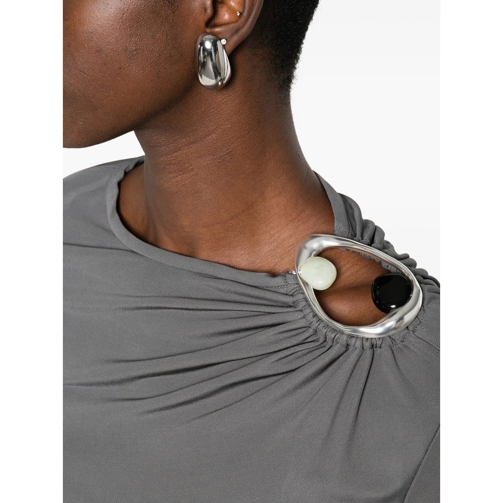 Grey Drape Top