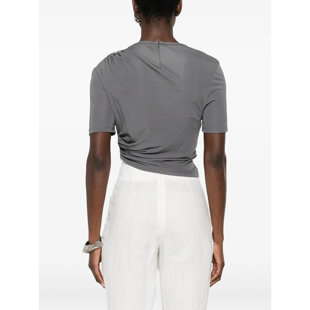 Grey Drape Top
