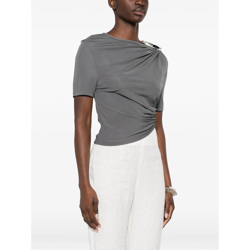 Grey Drape Top