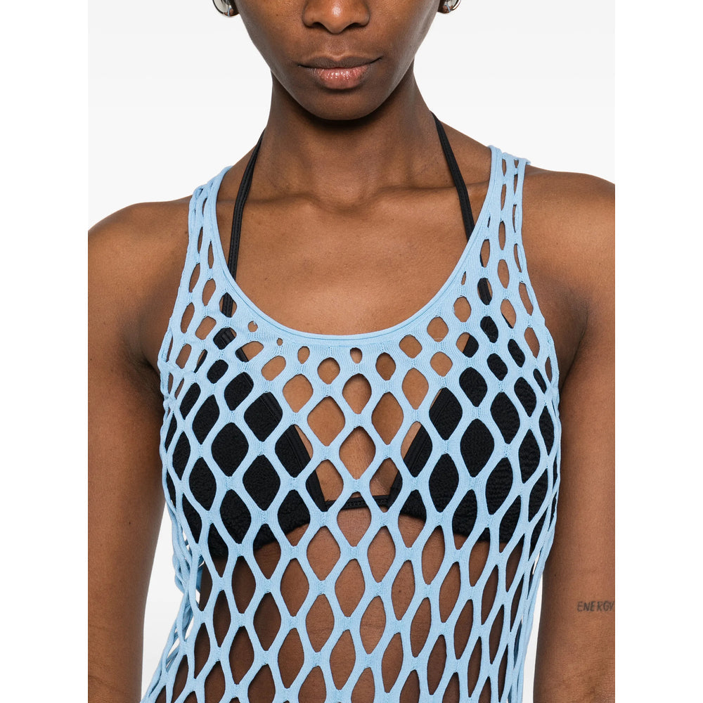 Lake Blue Fringe Sweater