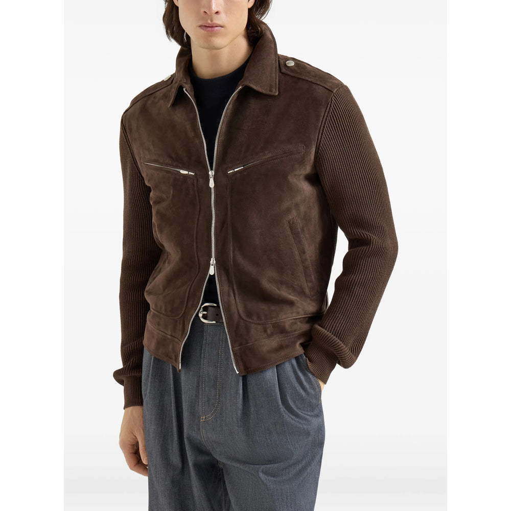 Leather Outerwear Brunello Cucinelli