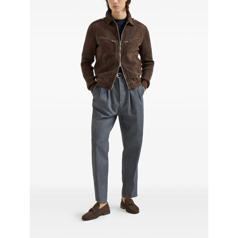 Leather Outerwear Brunello Cucinelli