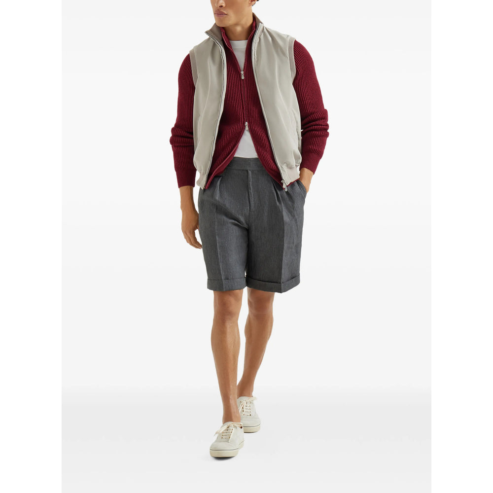 High Neck Beige Insulated Jacket