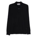 Dark Blue Silk Long Sleeve Shirt