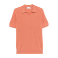 Ribbed Orange Polo Shirt