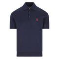 Cotton Navy Chest Logo Shirt
