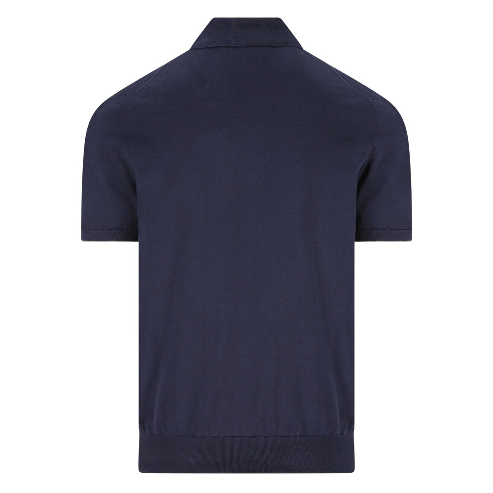 Cotton Navy Chest Logo Shirt