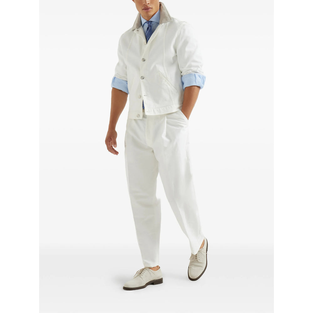 Spread Collar Linen Shirt