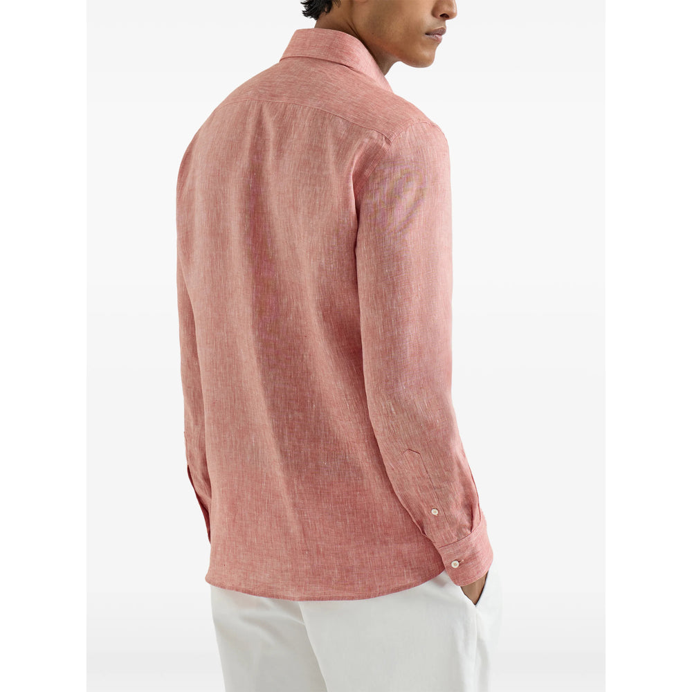Soft Apricot Pink Classic Collar Shirt