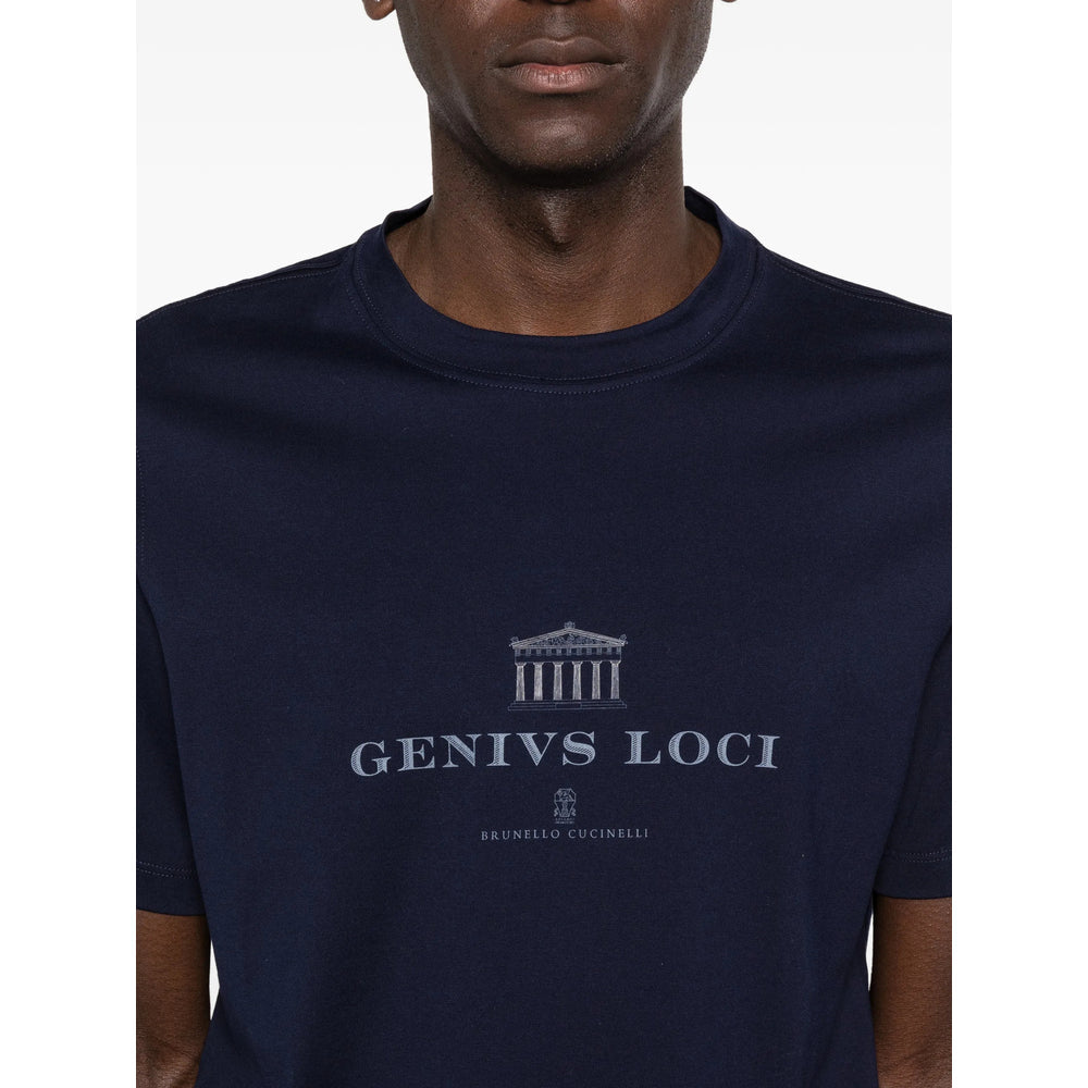 Soft Blue Graphic Print Tee