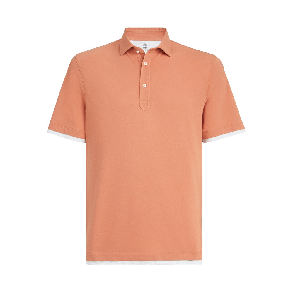Vibrant Orange Button Down Short