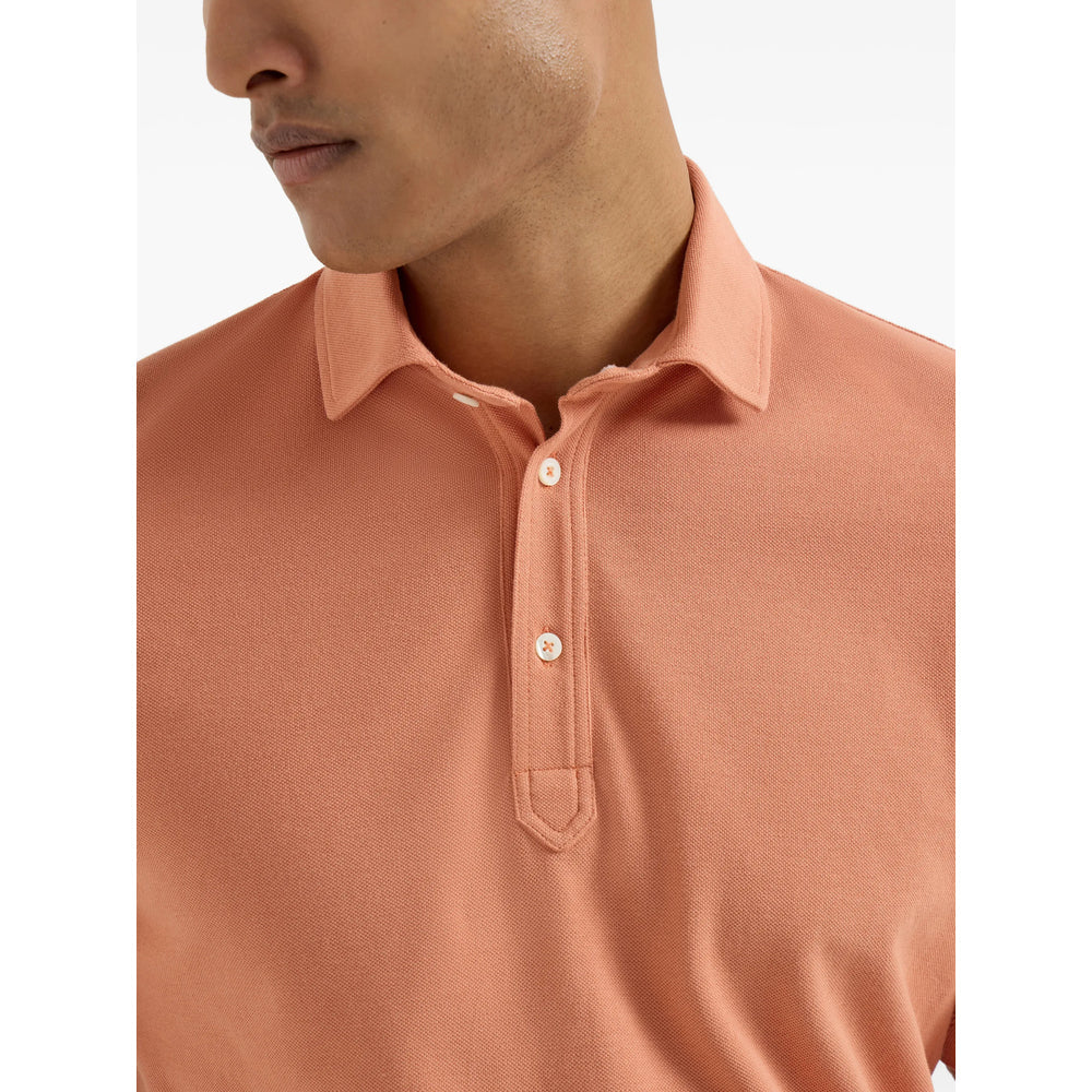 Vibrant Orange Button Down Short