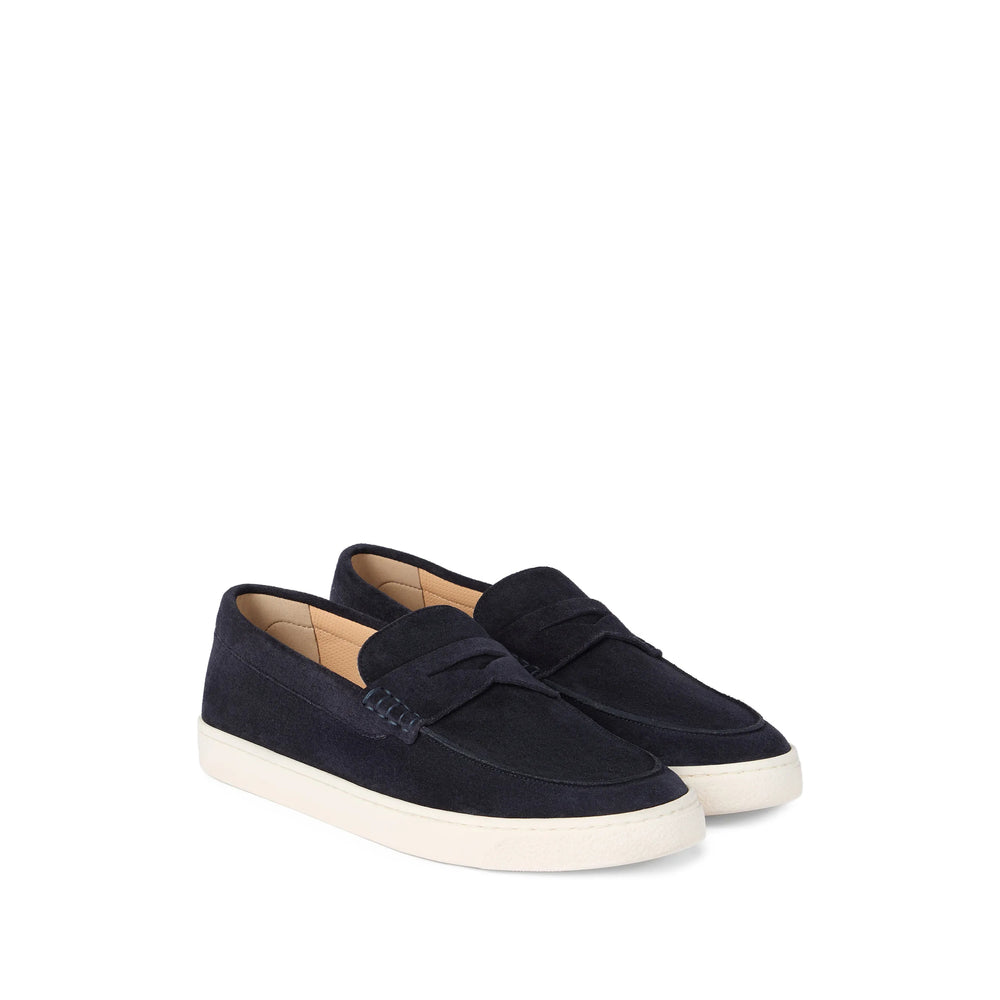 Calf Suede Penny Loafers