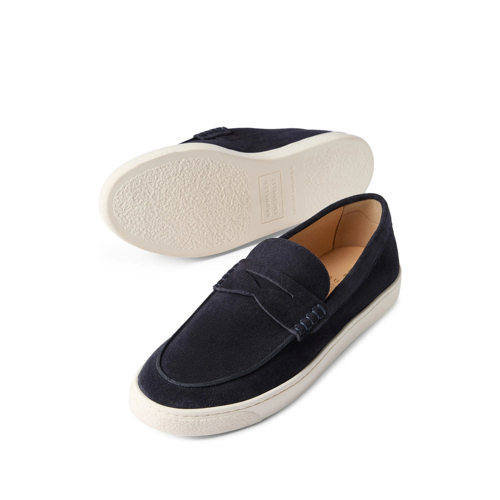 Calf Suede Penny Loafers