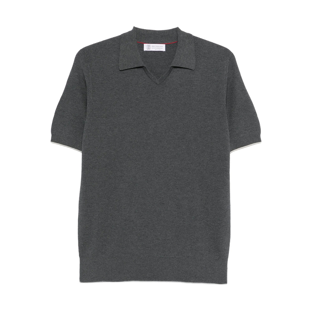 Grey Classic V Neck Sweater