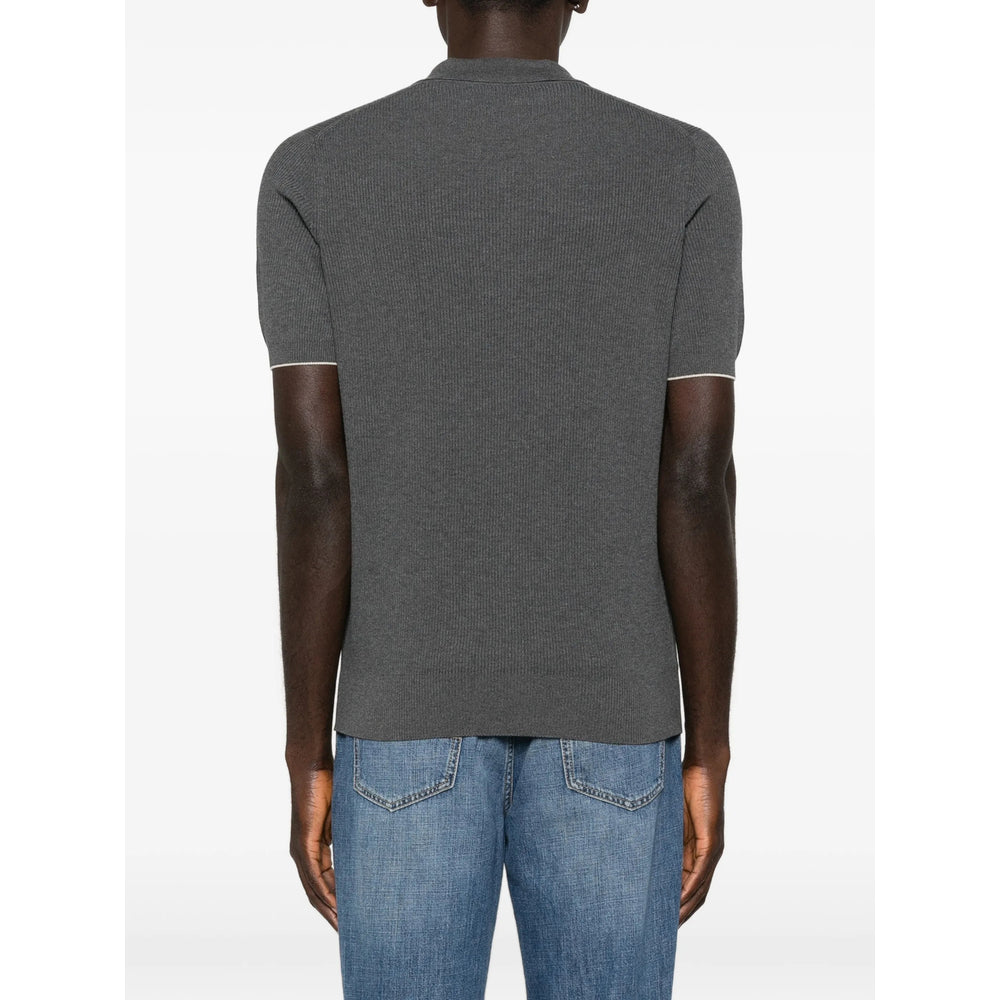 Grey Classic V Neck Sweater