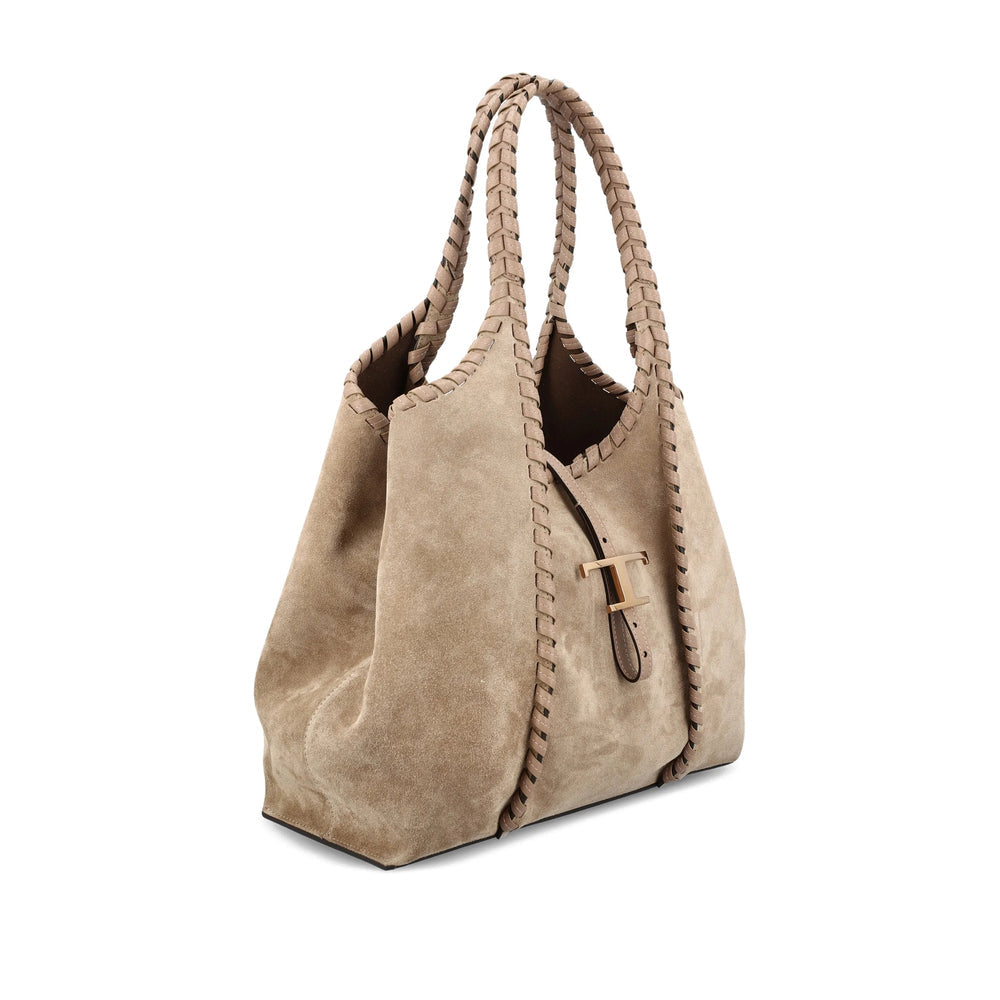 Mocha Beige Braided Tote