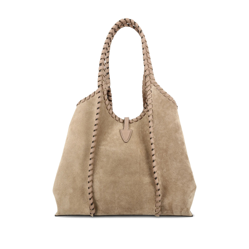 Mocha Beige Braided Tote