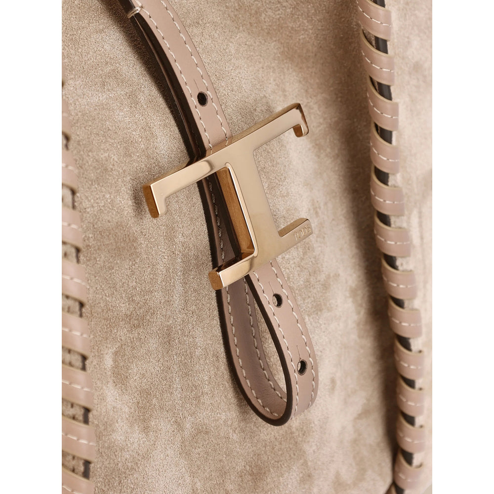 Mocha Beige Braided Tote