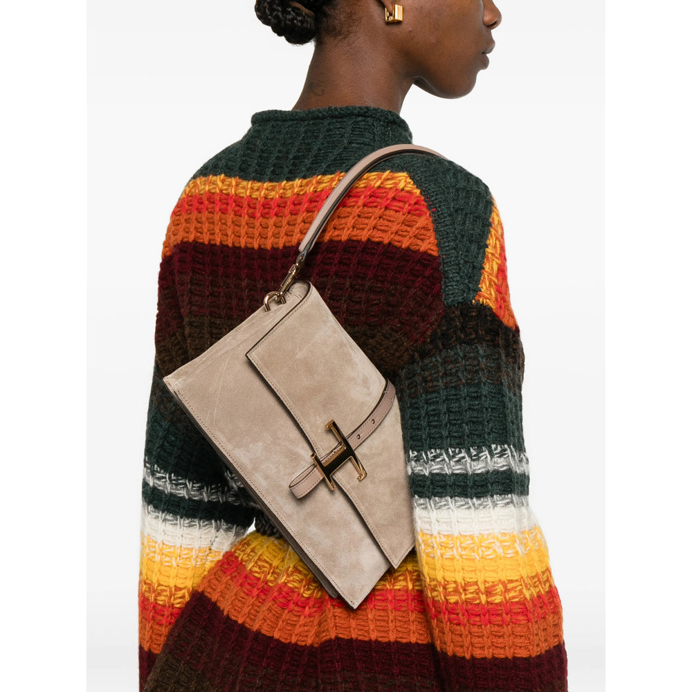 Gold Tone Calf Leather Tote